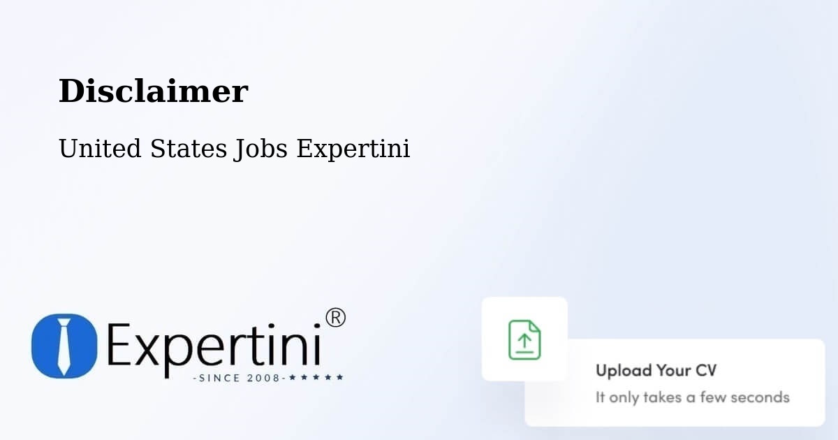 Disclaimer – Carson - United States Jobs Expertini